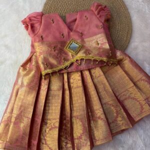 Peach Tissue Lehenga