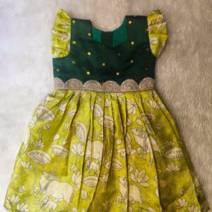 Mint Green Dola Silk Frock