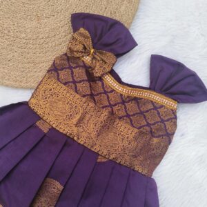 Dark Purple Premium Silk Frock