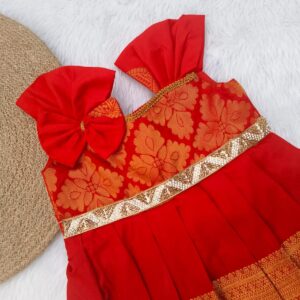 Chilly Red Premium Silk Frock